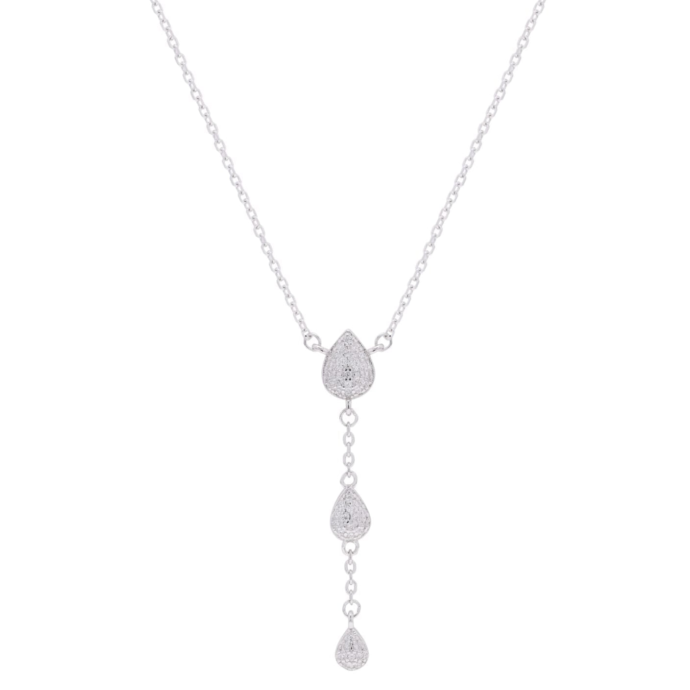 Grace Drop Silver Pendant Necklace